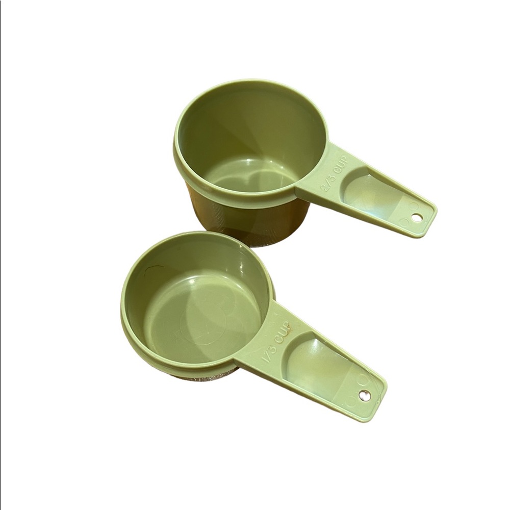 Lot of 2 Vintage Tupperware Measuring Cup 2/3 1/3